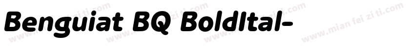 Benguiat BQ BoldItal字体转换